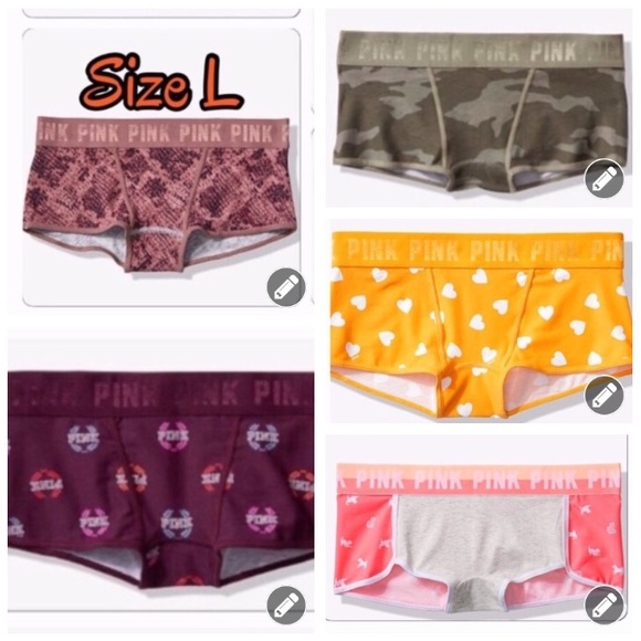 Victorias Secret New Logo Boy Short Panty Large Pure Black